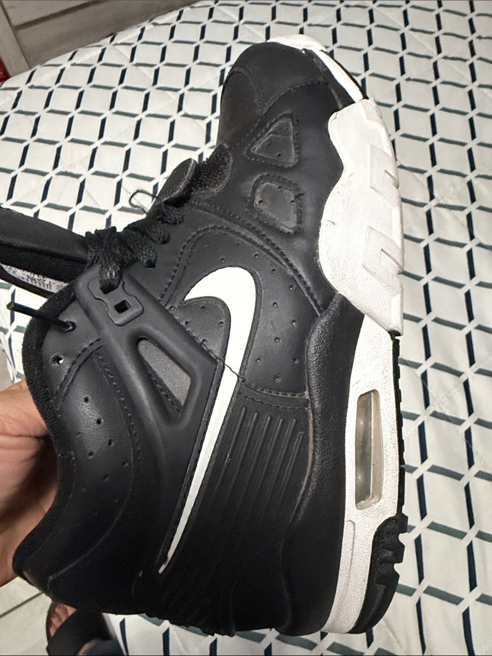 Nike Kids Black and White Low-Top Sneakers